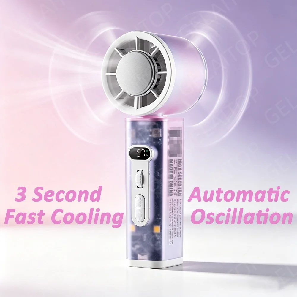 Usb Desk Fan - Ventilateur portable 2026 à oscillation automatique,