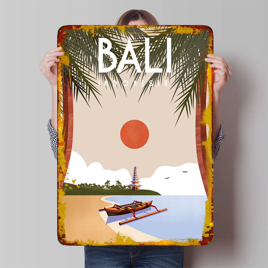 Home Office Bali - Bali indonésie paysage métal mur Art