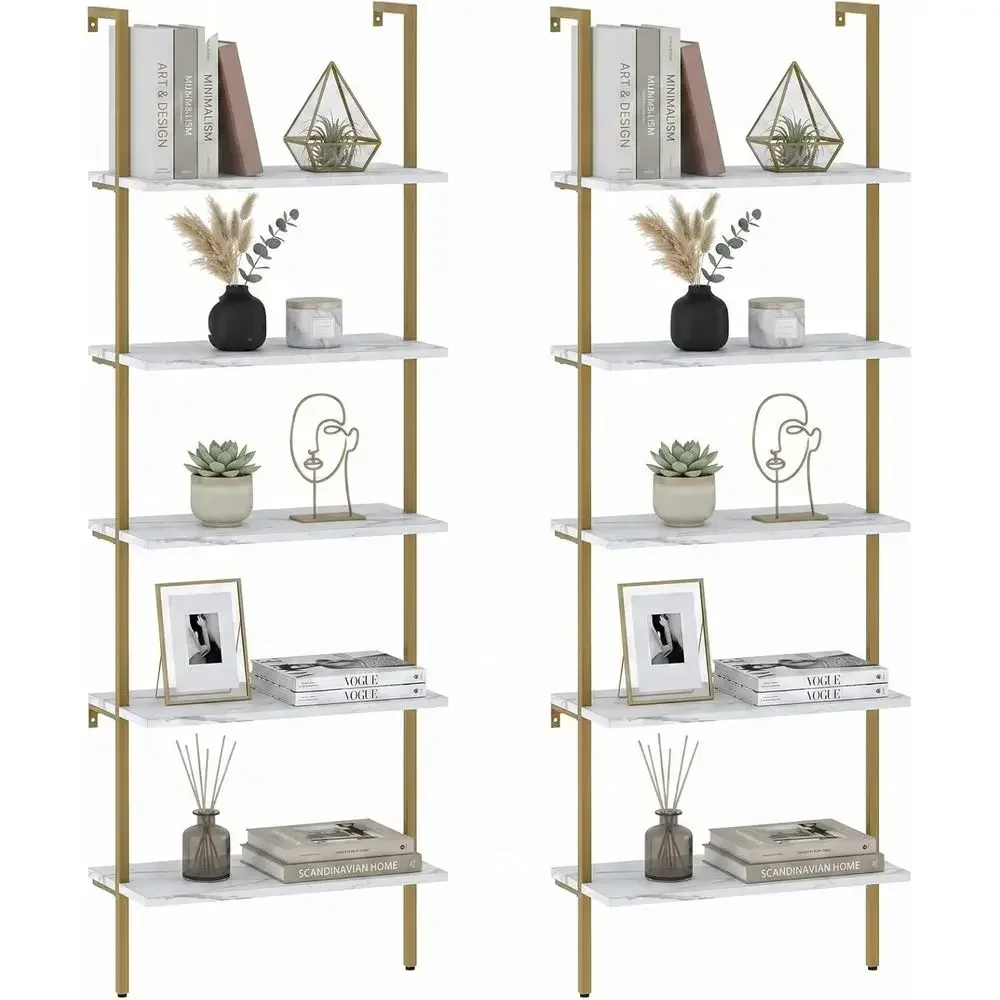 Home Office With Bookshelves - Étagère murale en bois à 5