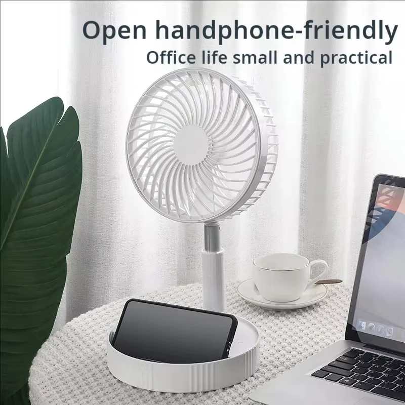 Usb Desk Fan - Ventilateur rétractable portable, mini ventilateur de