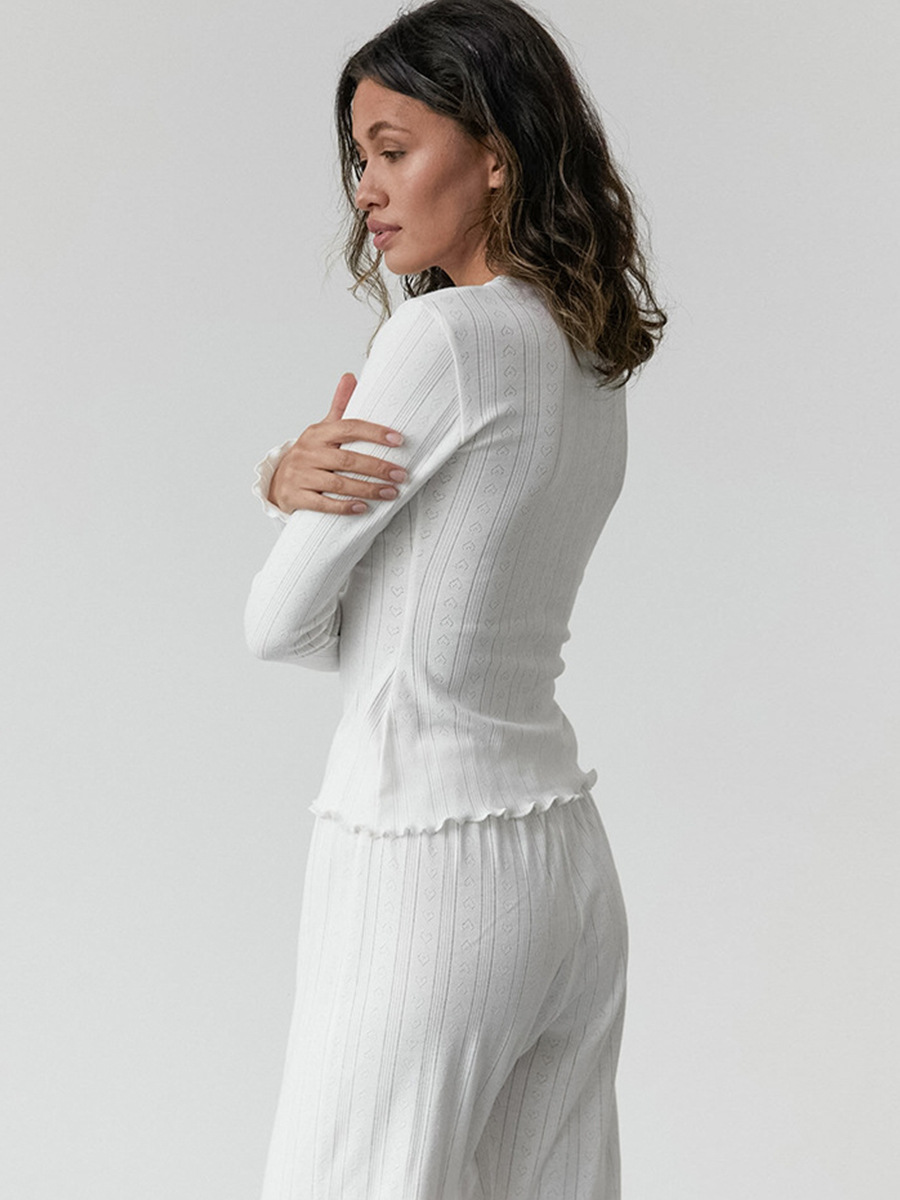 Home Office England - Ensemble pyjama jacquard à manches longues