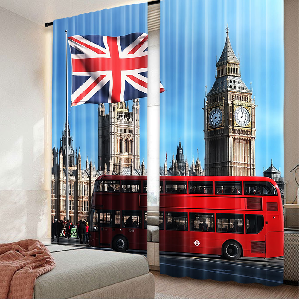 Home Office England - Rideau d'arrière-plan de rue Big Ben