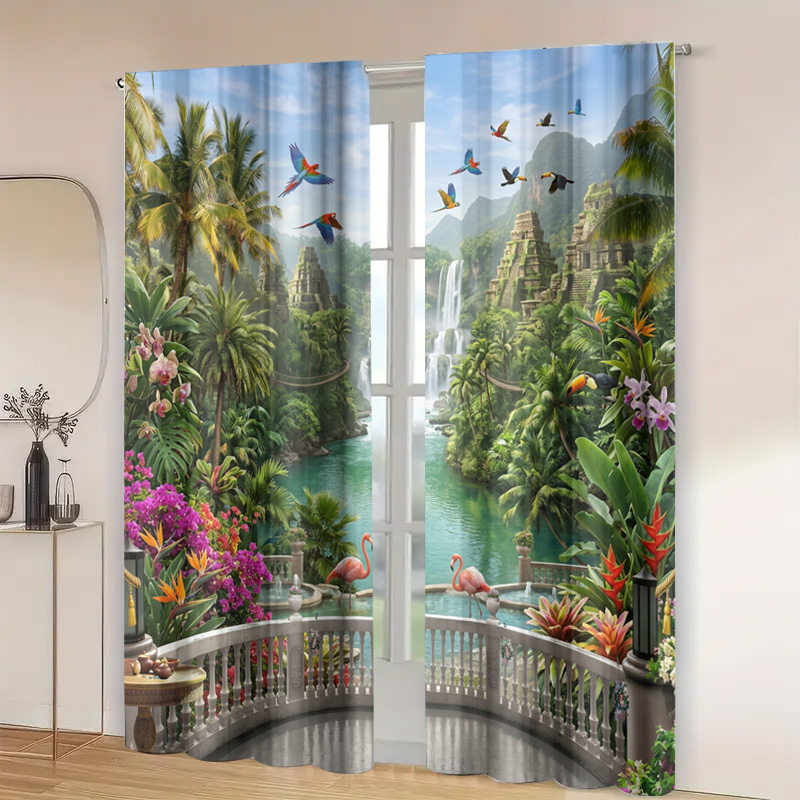 Rideau Transparent Paysage Cas - Home Office Bali avis et prix