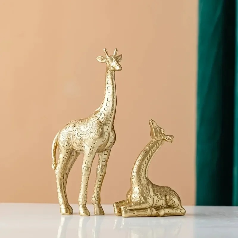 Lot de 2 décorations girafe, s - Home Office With Bookshelves avis et prix