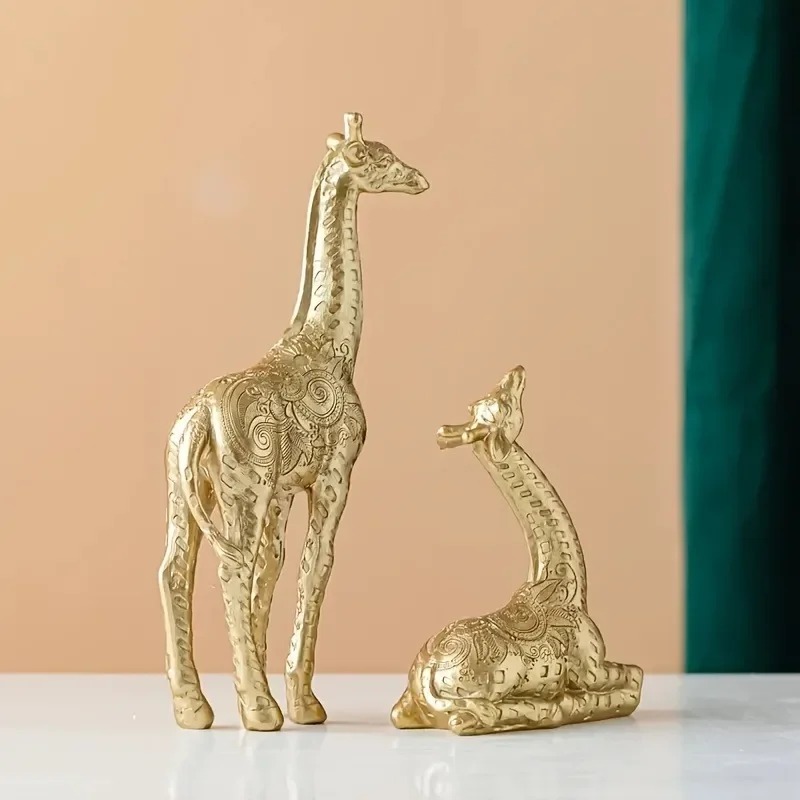 Lot de 2 décorations girafe, s - Home Office With Bookshelves avis et prix