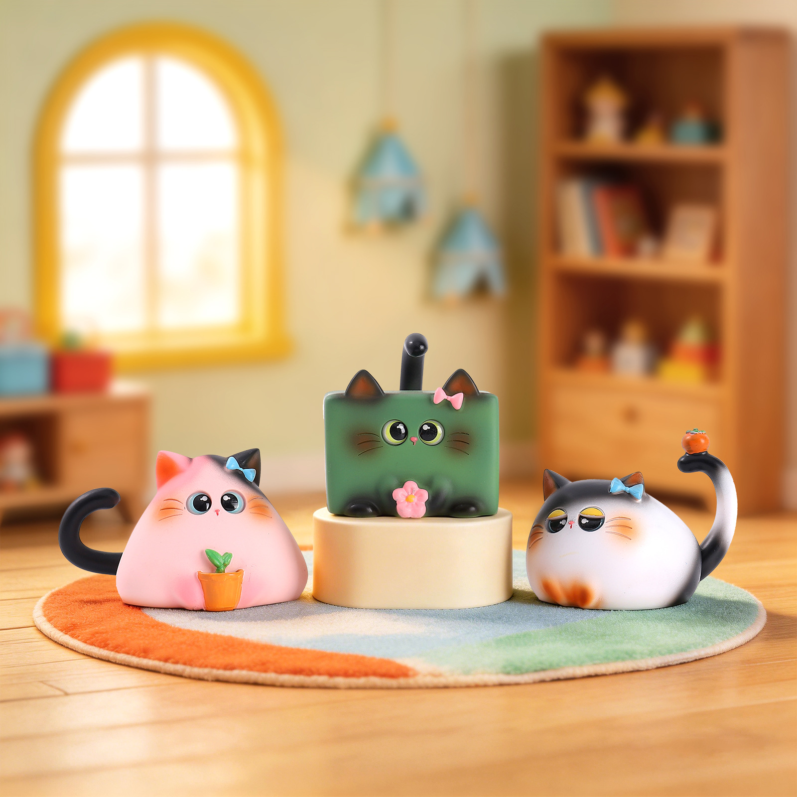 Figurine de chat en résine pou - Home Office Hidden Desk avis et prix