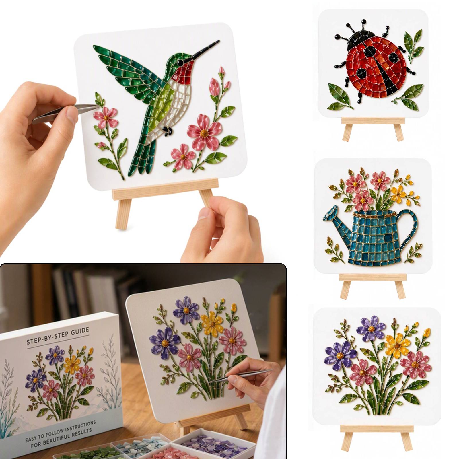 Kit de mosaïque en verre de me - Home Office With Bookshelves avis et prix