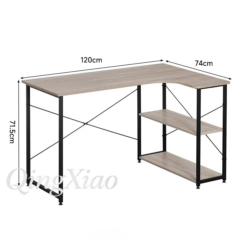 Bureau d'angle en forme de L a - Home Office With Bookshelves avis et prix