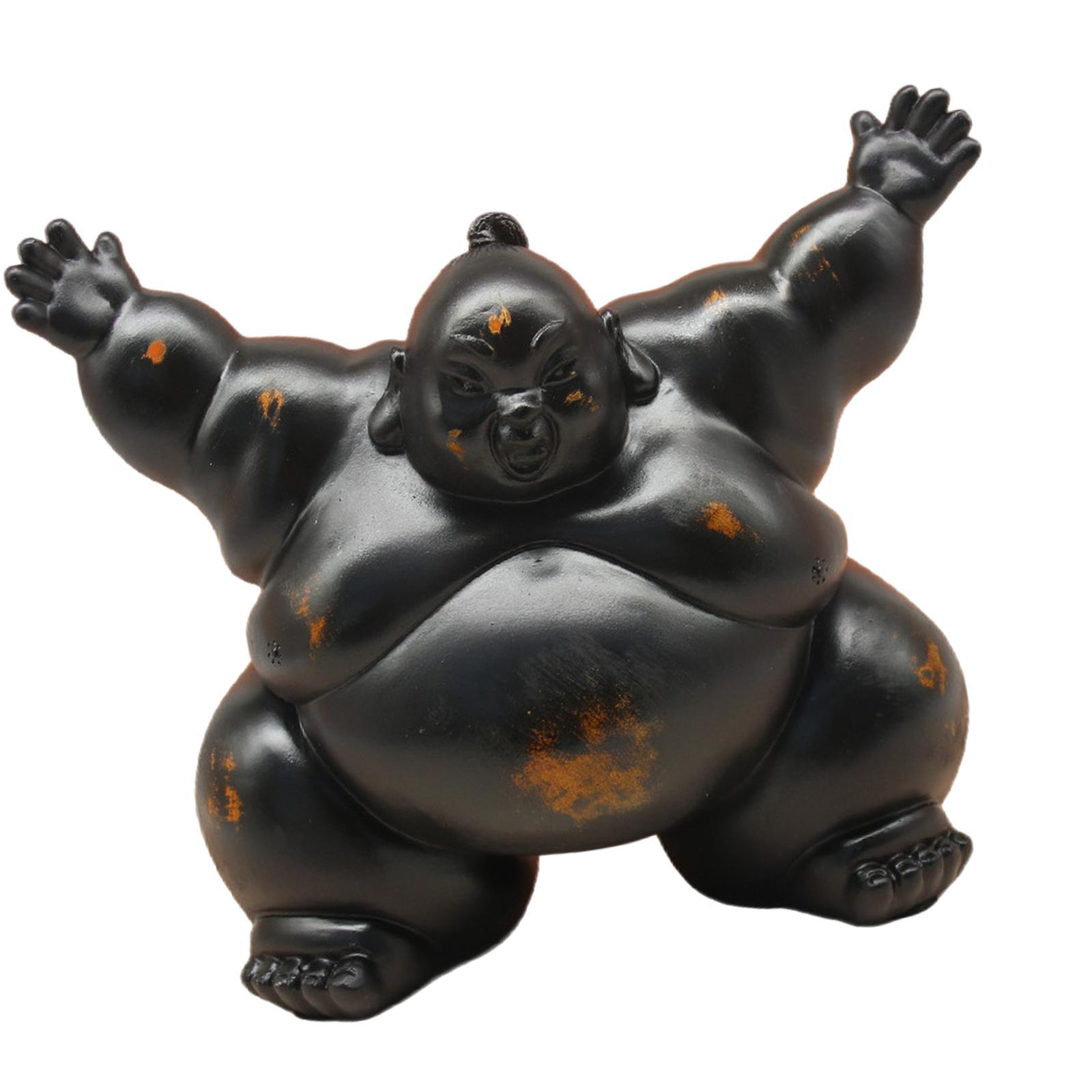 Statue de Sumo en résine, cade - Home Office With Bookshelves avis et prix