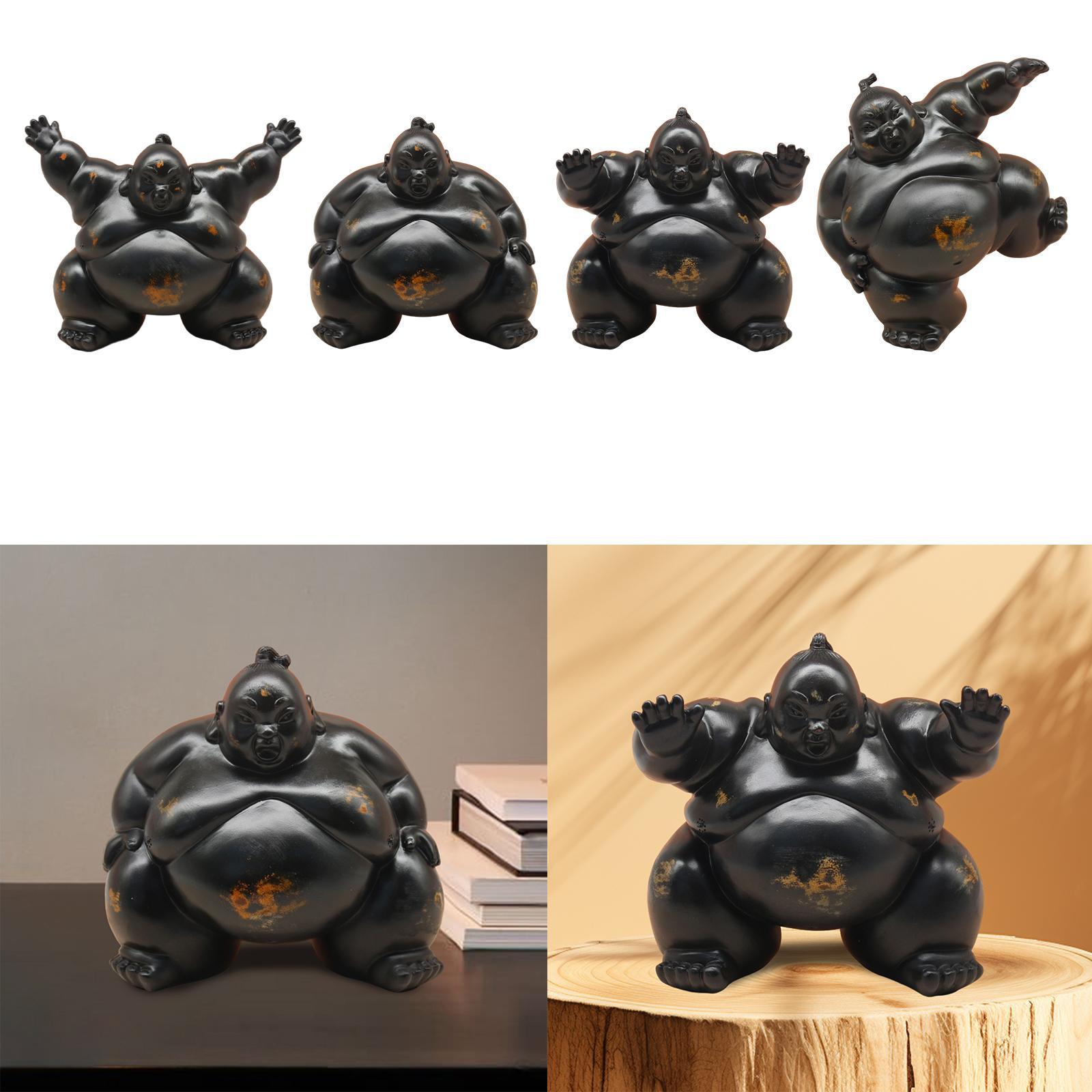 Statue de Sumo en résine, cade - Home Office With Bookshelves avis et prix