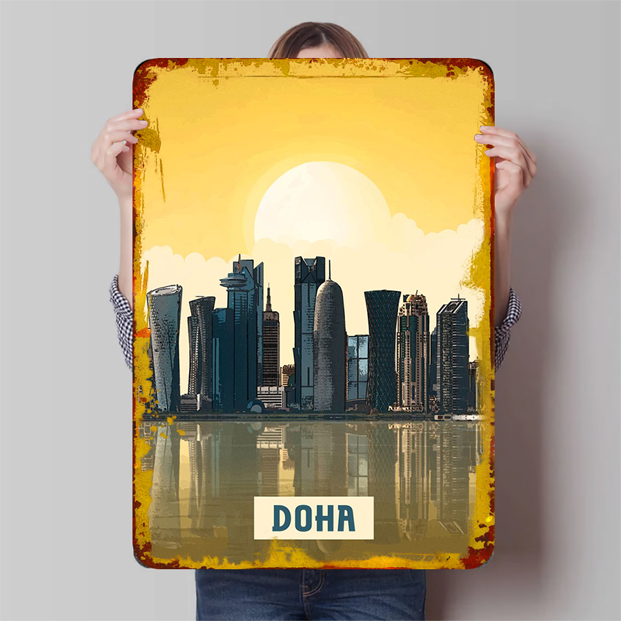 Doha horizon métal mur Art Qat - Home Office Qatar avis et prix
