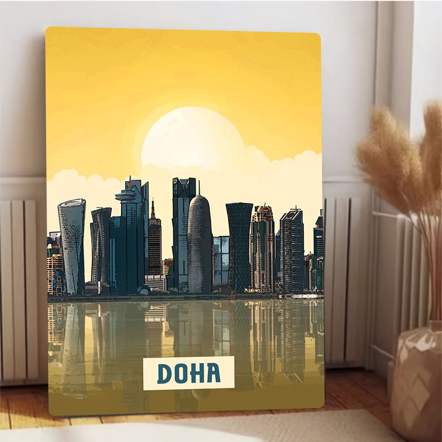 Doha horizon métal mur Art Qat - Home Office Qatar avis et prix